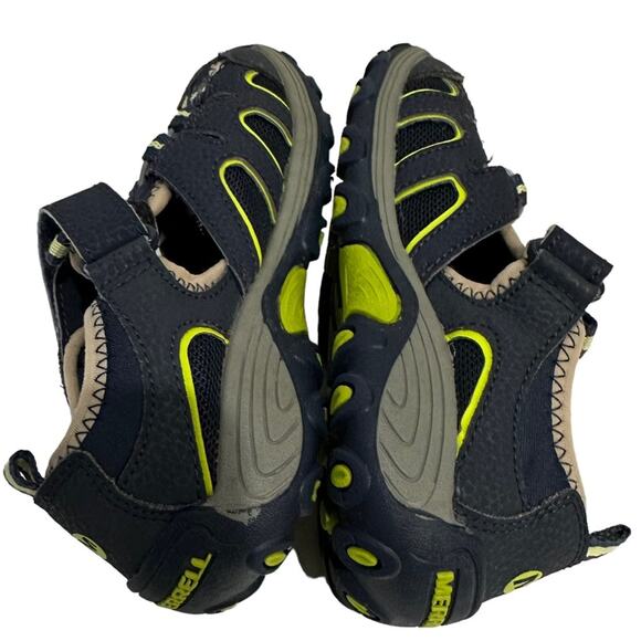 Merrell gray and green unisex boy or girl sandals size 12 - Picture 5 of 8